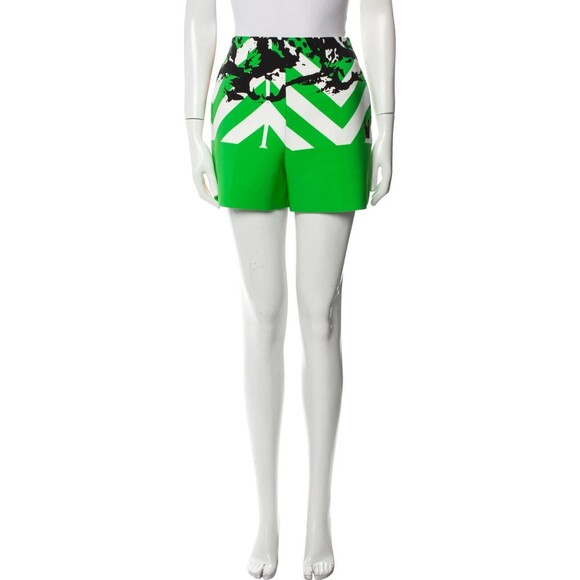 RUNWAY $3.8K NWT. Christian Dior Printed Mini Shorts Size FR 36 / US 4 green - Picture 12 of 16